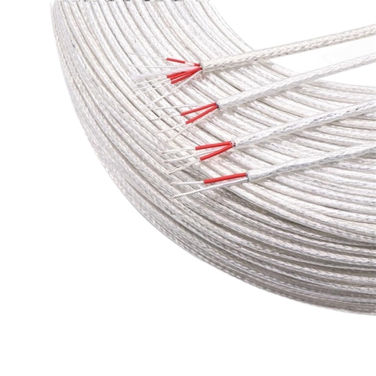 Electrical Wire, Silver Plated PTFE Shielded Audio Cable 0.15-0.5mm Multiple Cores for Amplifier Speaker Headphone DIY(Square 0.15mm,3 Cores)