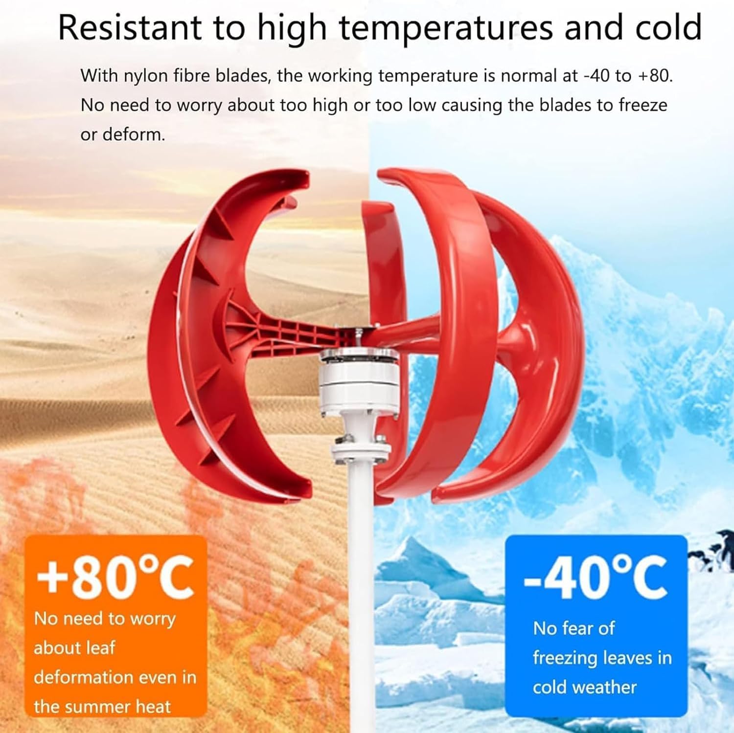 CAJUCA 3000W Wind Turbine 5 Blade Wind Vertical Generator 3 Phase AC Permanent Magnet Generator Wind Turbine Kit with Controller