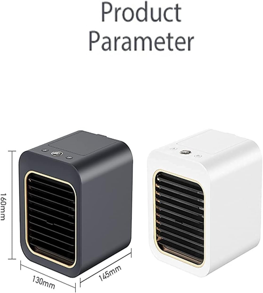 Mini Air Cooler - Portable Cooler Fan, Portable Desktop Cooling Fan, Personal Table Air Conditioner Fan for Bedroom Office Home Room (Color : Black)