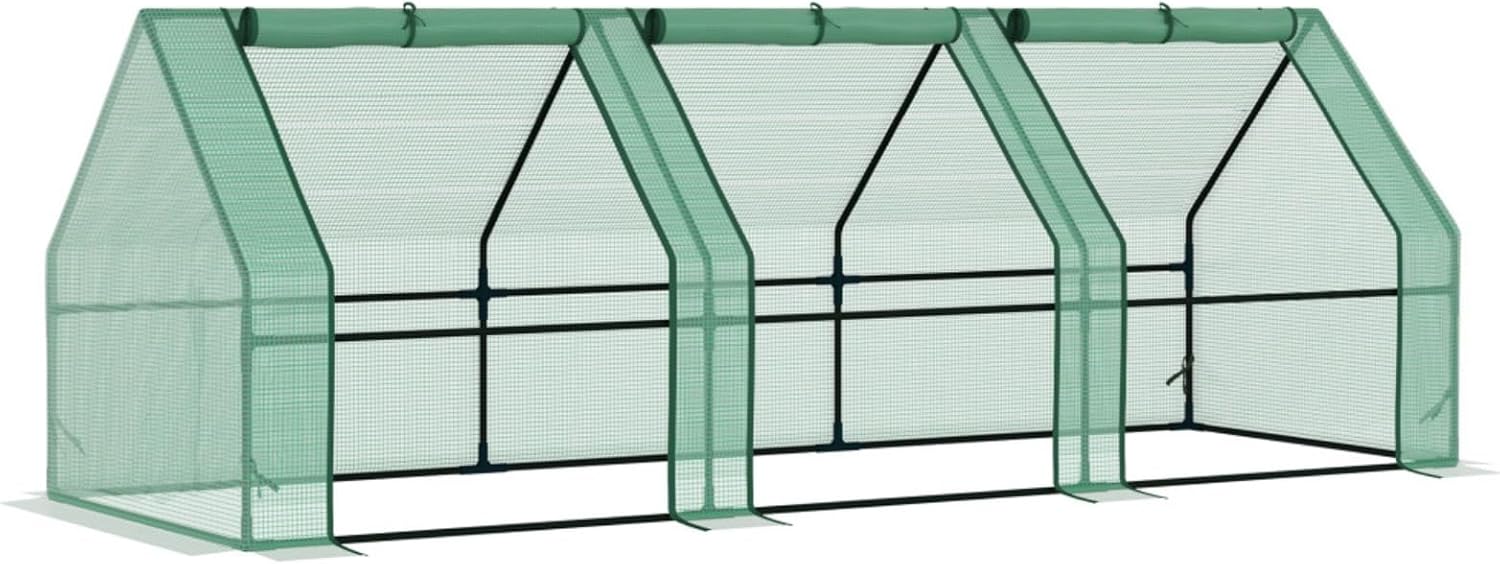 Modern Garden Portable Mini Greenhouse with Two-Layer 140 GSM PE Cover, Outdoors Indoors Small Green House for Plants, Fruits, Vegetables, and Flowers