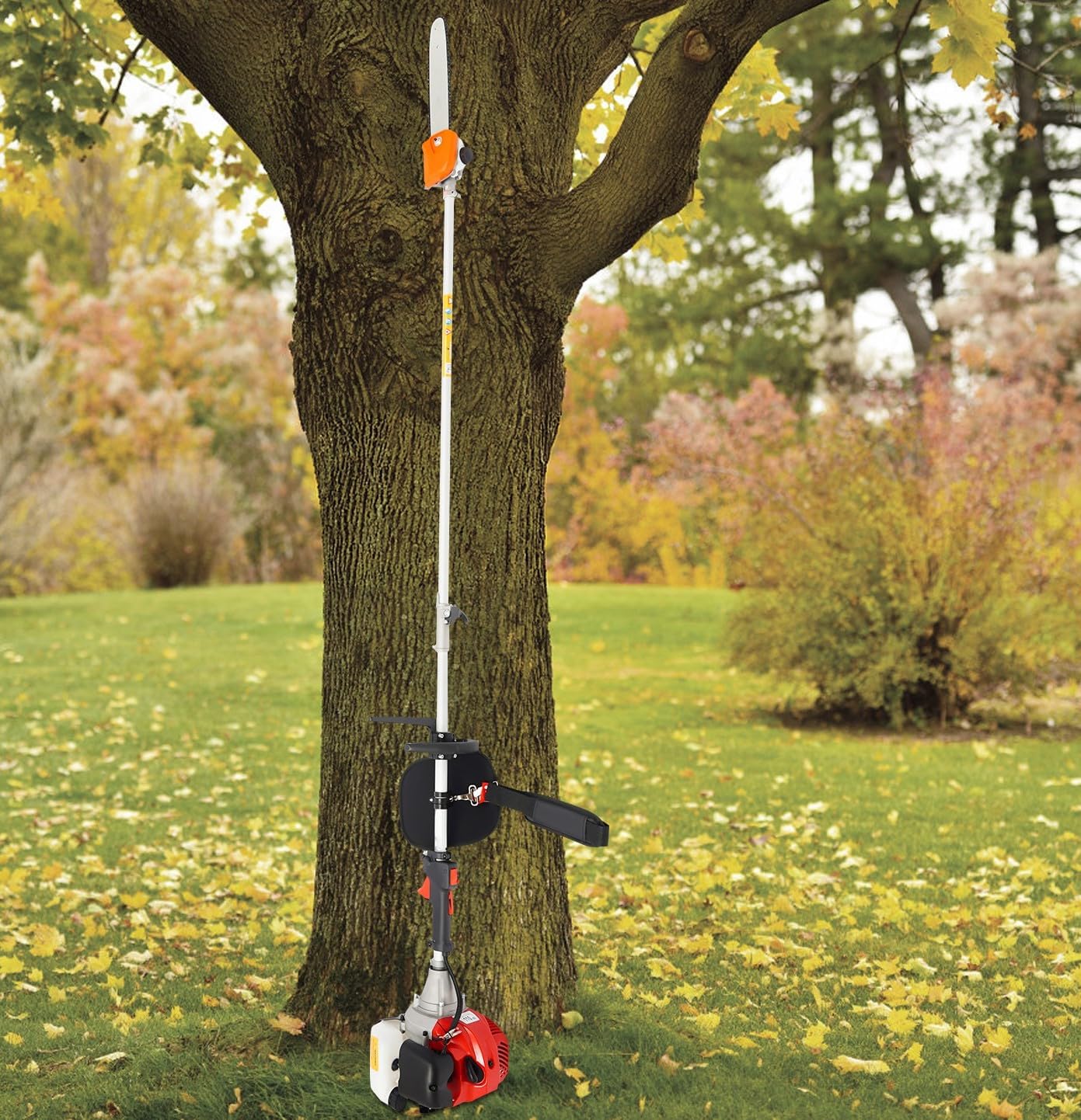 Extendable Tree Pruner Chain Saw, Gas Powered 2-Stroke Engine Saw with 12