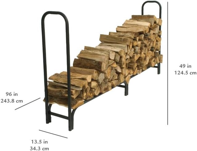 Pleasant Hearth - 32mm Heavy Duty Log Rack, 8 Feet