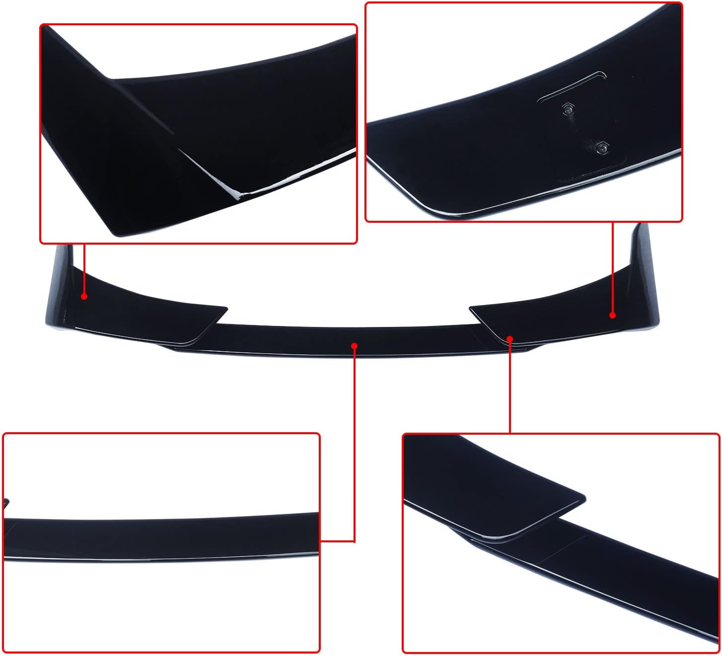 NINTE Rear Spoiler for Ford 2021 2022 2023 2024 2025 Mustang Mach-E Rear Trunk Spoiler Wing ABS Gloss Black Painted Performance Style Exterior Accessories