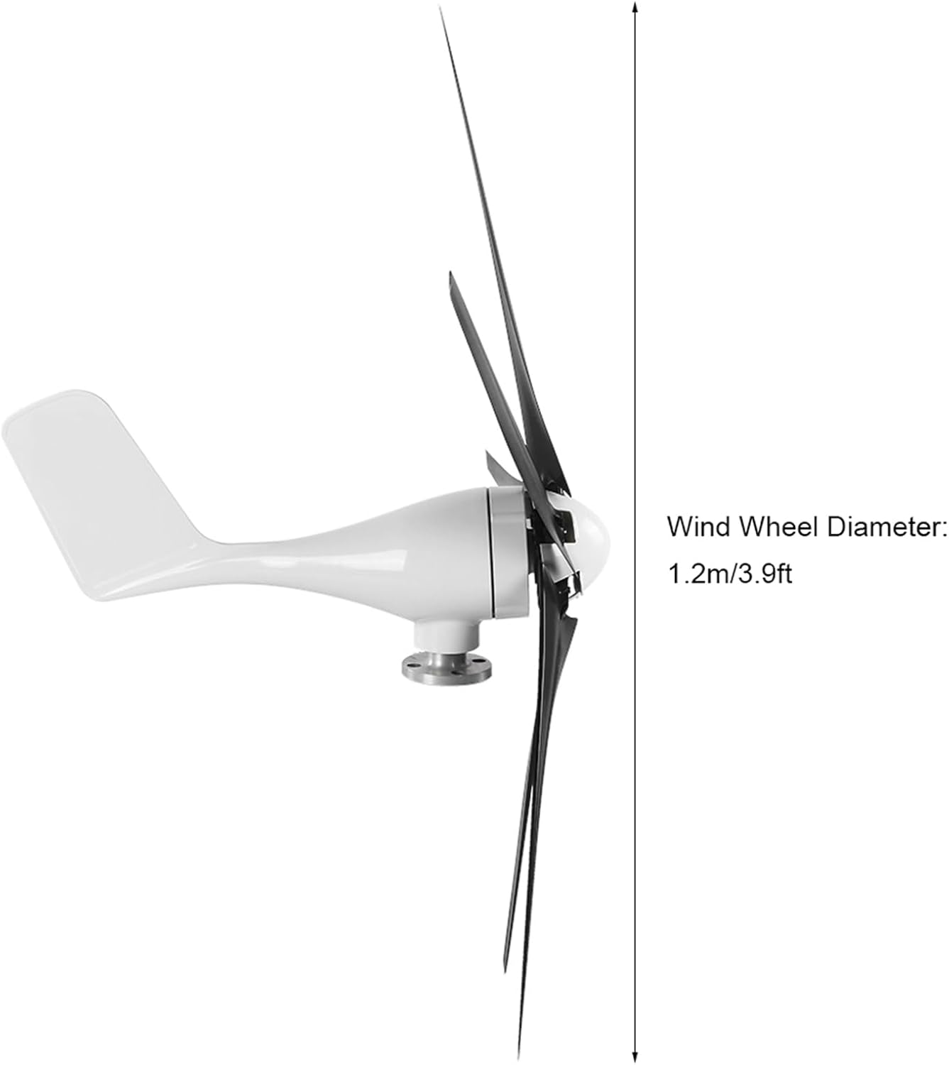 Windmill Generator 5 Blade Small Wind Turbines Kit Industrial Energy Equipment 800W for Lithium Batteries (24V)