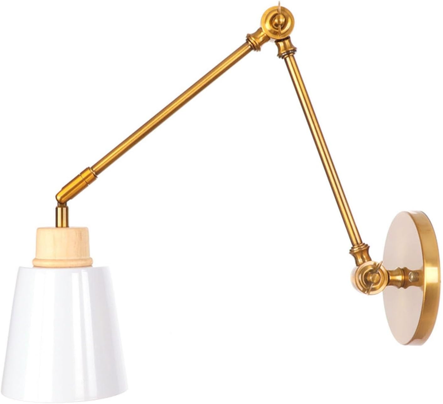 Adjustable Swing Arm Retro Wall Lamp, Macarons Industrial Vintage E27 Wall Sconce, Farmhouse Bedside Lighting Fixture, Decorative Iron Indoor Spotlight(D)