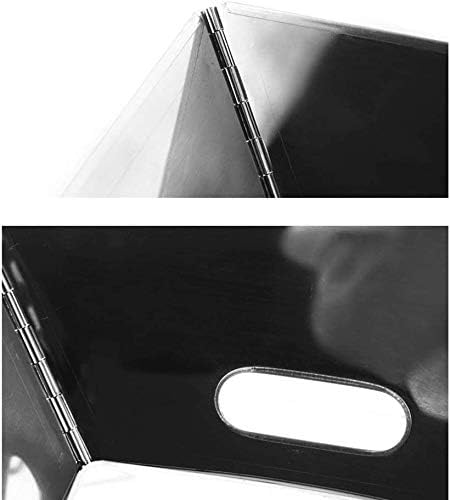 12 inch Folding Fire Pit BBQ Grill Steel Round Bowl, Log Grate, Poker for Patio Backyard Garden Camping Traveling Picnic Bonfire