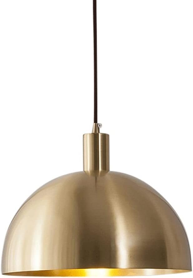 Chandelier, Retro Ceiling Hanging Light Fixture Golden Brass Ceiling Pendant Lamp Adjustable Hanging Pendant Light Industrial Metal Pendant Lights for Kitchen Island, Restaurant(Iron)