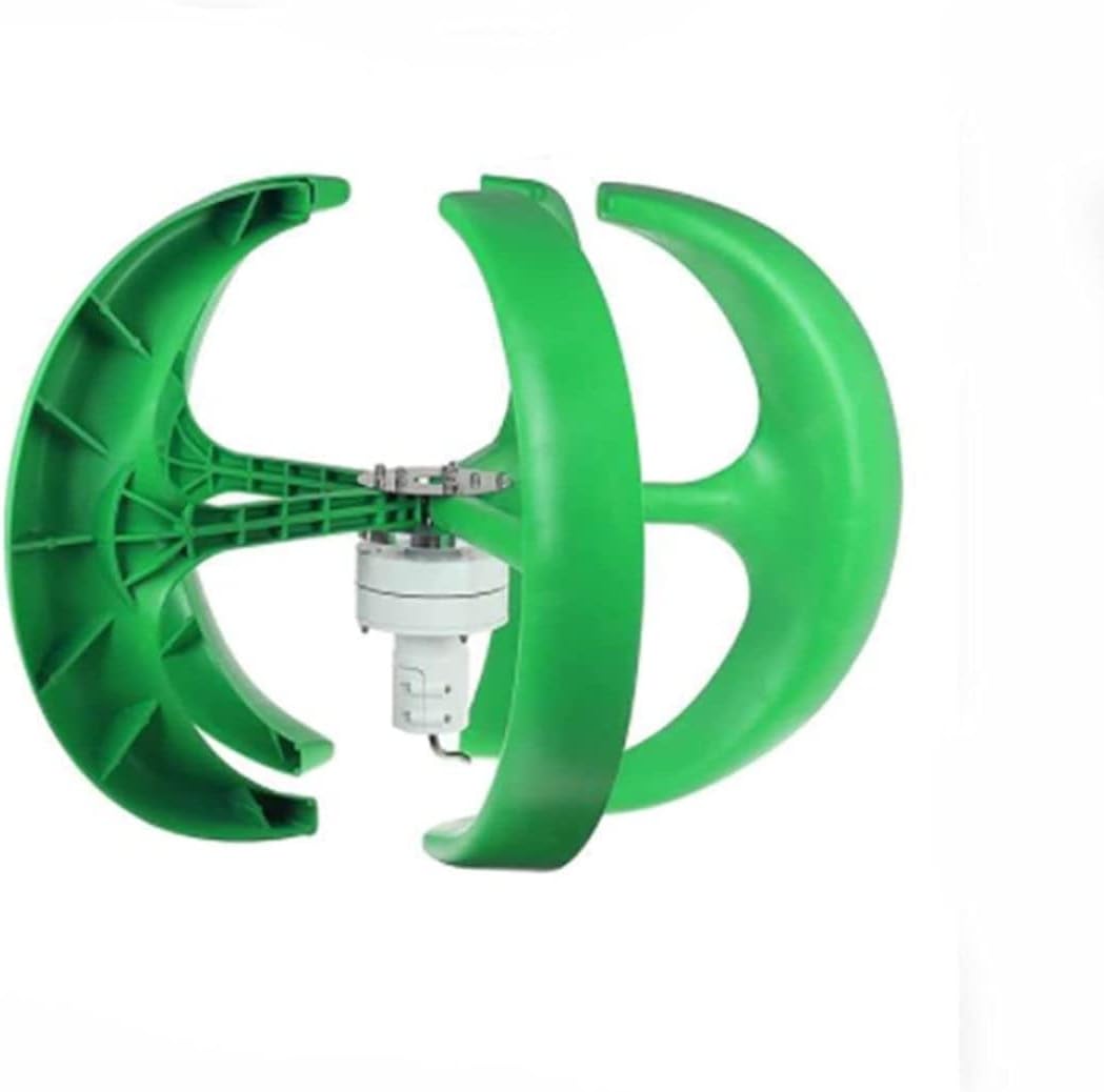 LiuSj JUnSt 12000W 12V 24V 48V AC Vertical Axis Wind Turbine Generator Kit, Lantern Wind Turbine Generator Kit Low Noise with Controller for Home(Green)