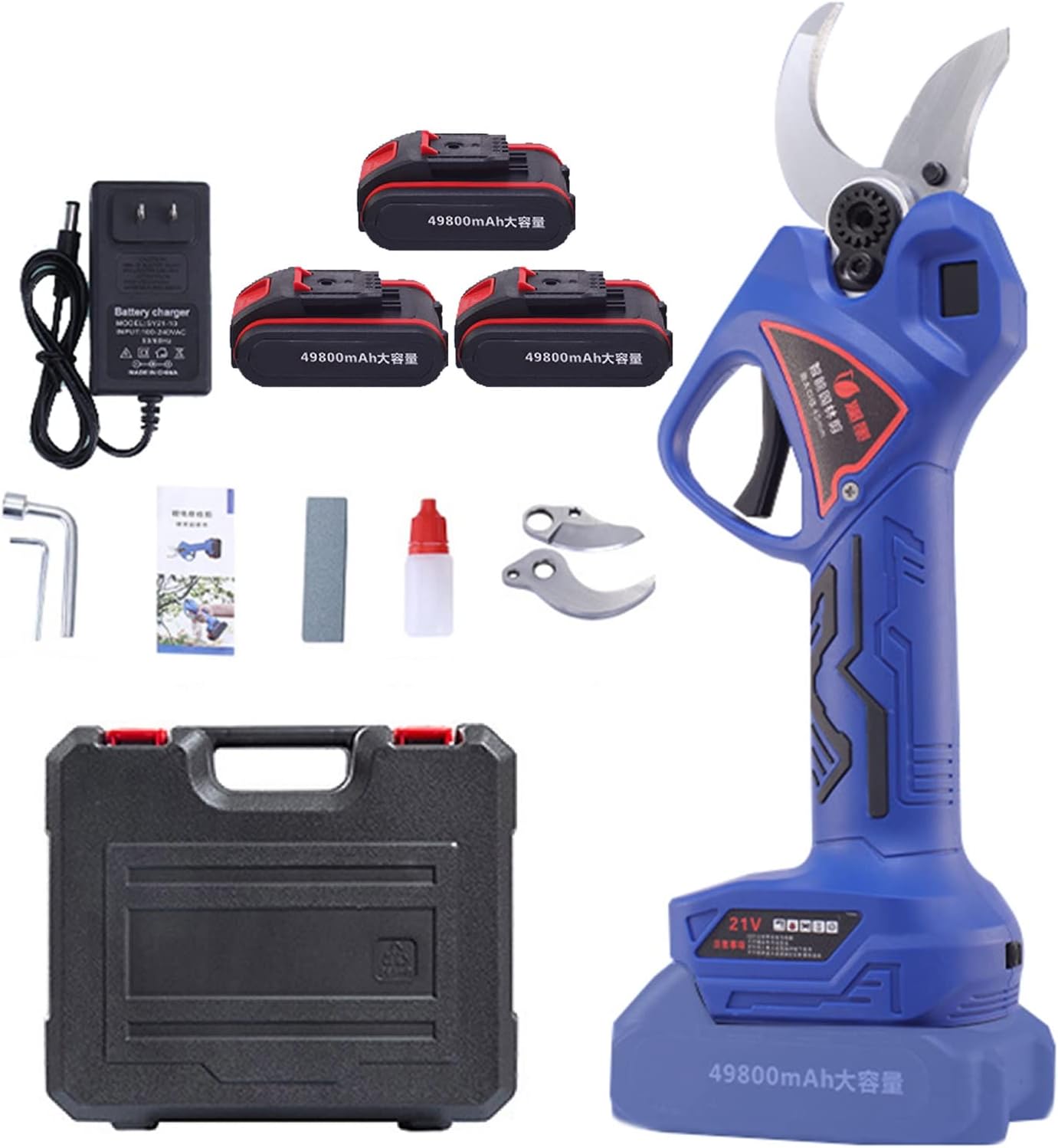 Electric Pruning Shears Scissors, Power Pruner Trim with Rechargeable Lithium Battery, 30mm Max Cutting Diameter, Power Tree Electric Branch Cutter Wood Prunner