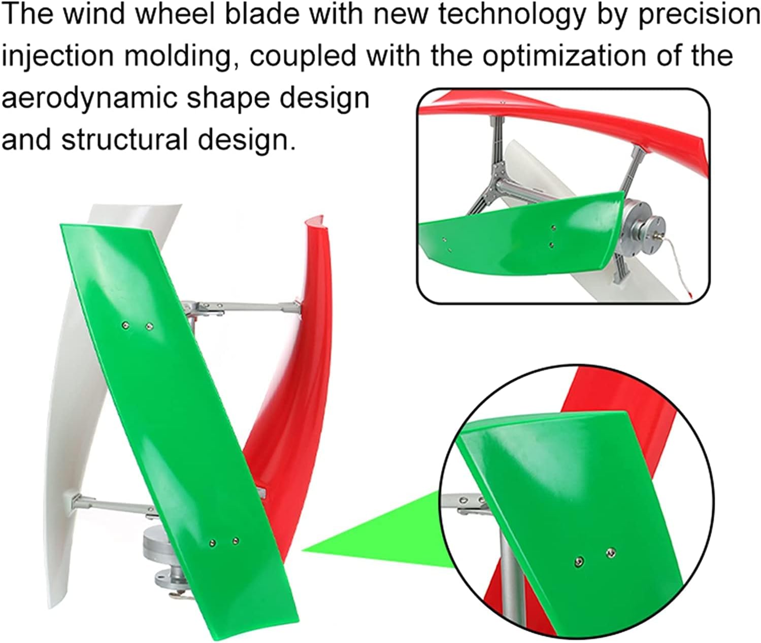 8000 W Vertical Magnetic Levitation Upright Wind Generator, 220 V Wind Turbine Three-Phase Permanent Magnet Suspension Motor for Home Ship