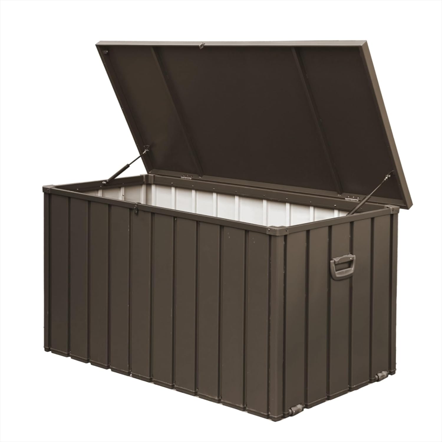 120 Gallon Outdoor Storage Deck Box Waterproof, Large Patio Storage Bin for Outside Cushions, Throw Pillows, Garden Tools, Lockable (Dark Brown1)