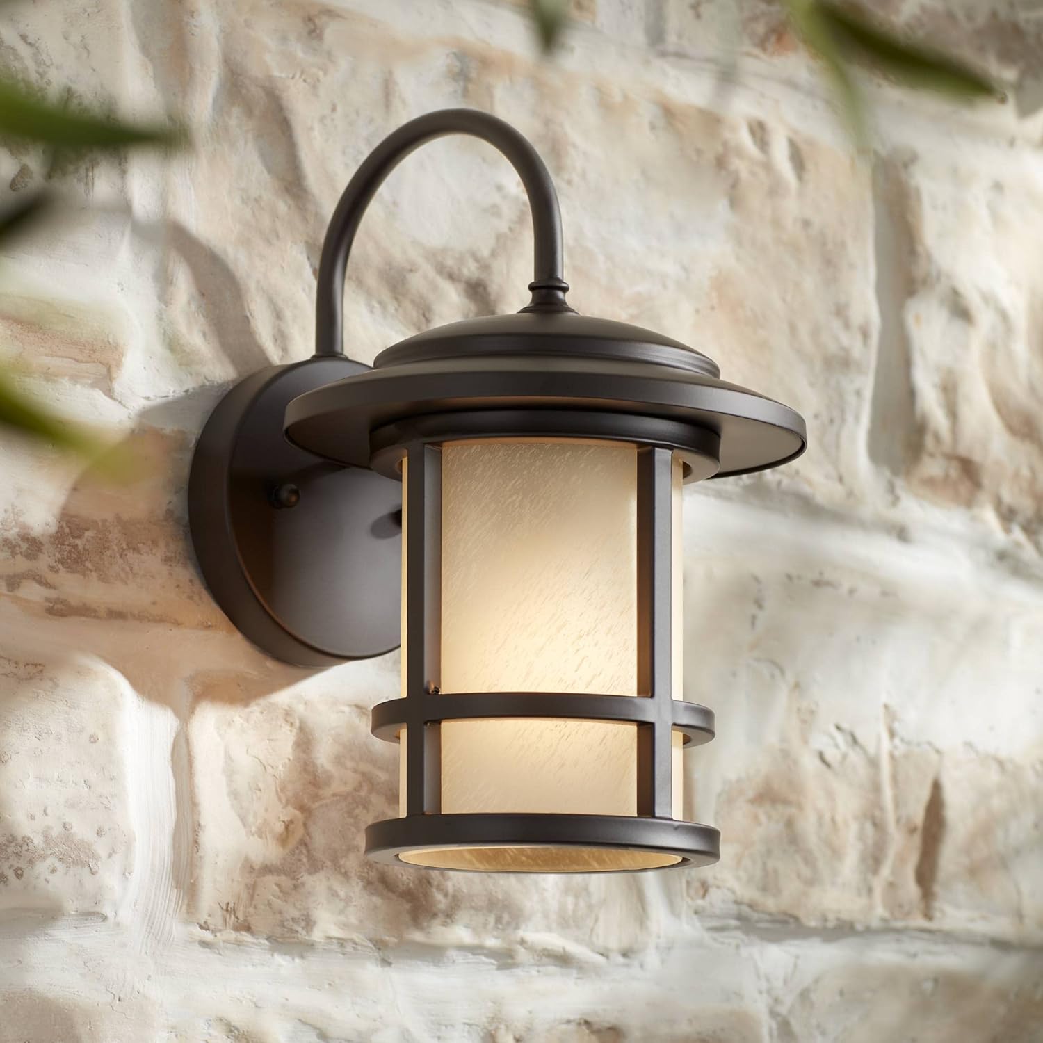 John Timberland Cressona Mission Modern Outdoor Wall Light Fixture Oil Rubbed Bronze 12