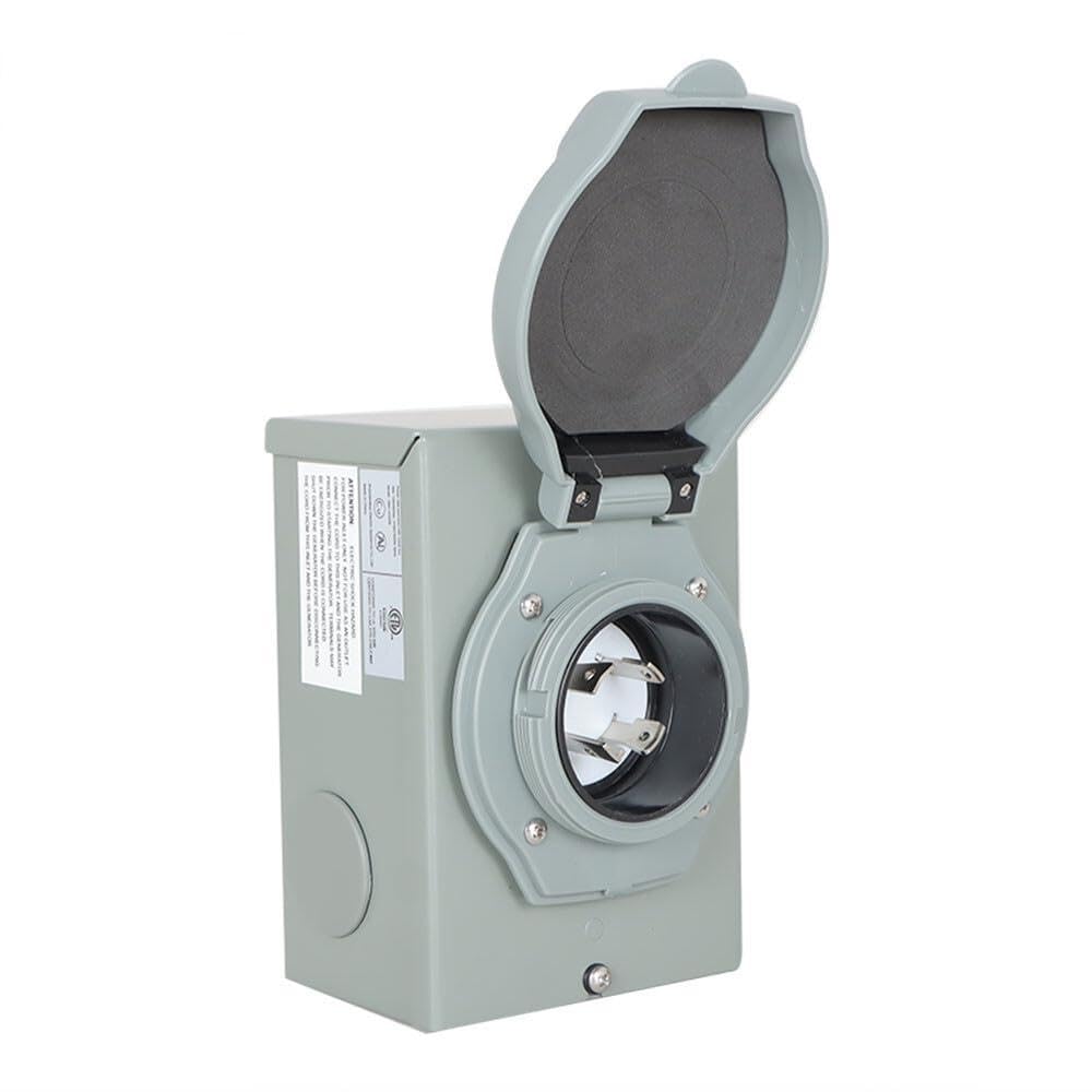 Replacement Parts for 30 Amp 125V Generator Power Inlet Box Waterproof for 4 Prong Outdoor ETL List Mod-H9S-18049