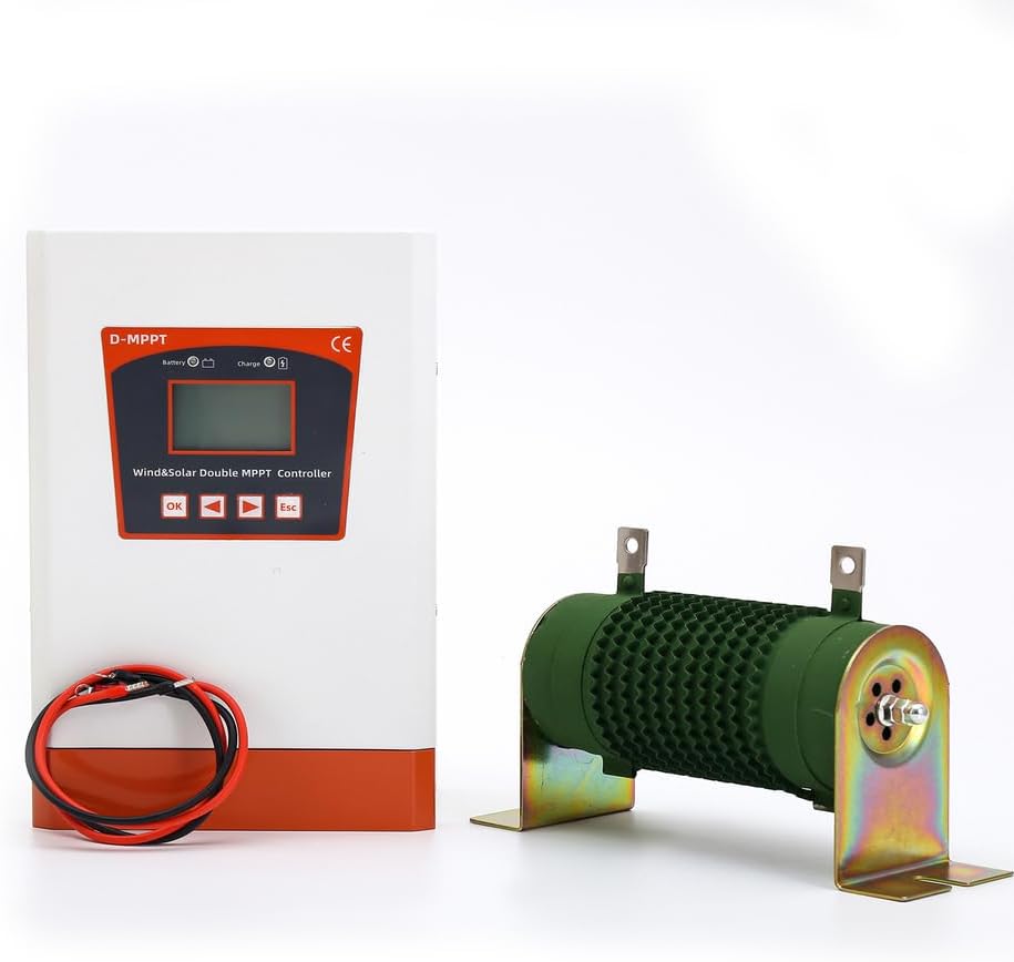 24v,﻿12000W Wind Solar Hybrid System MPPT Charge Controller with Dump Load 10000W Wind Turbine 2000W Solar Panel 12V 24V Auto 48V Regulator