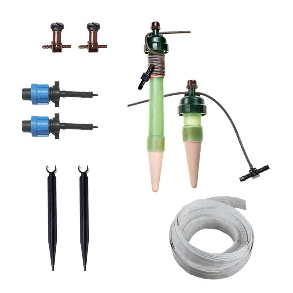 BluSoak Irrigation Kit | Soaker Hose for Raised Garden Bed | Automatic Hose Drip Irrigation Plant Waterer | Garden Greenhouse Flowers Vegetables Herbs (4' x 8')