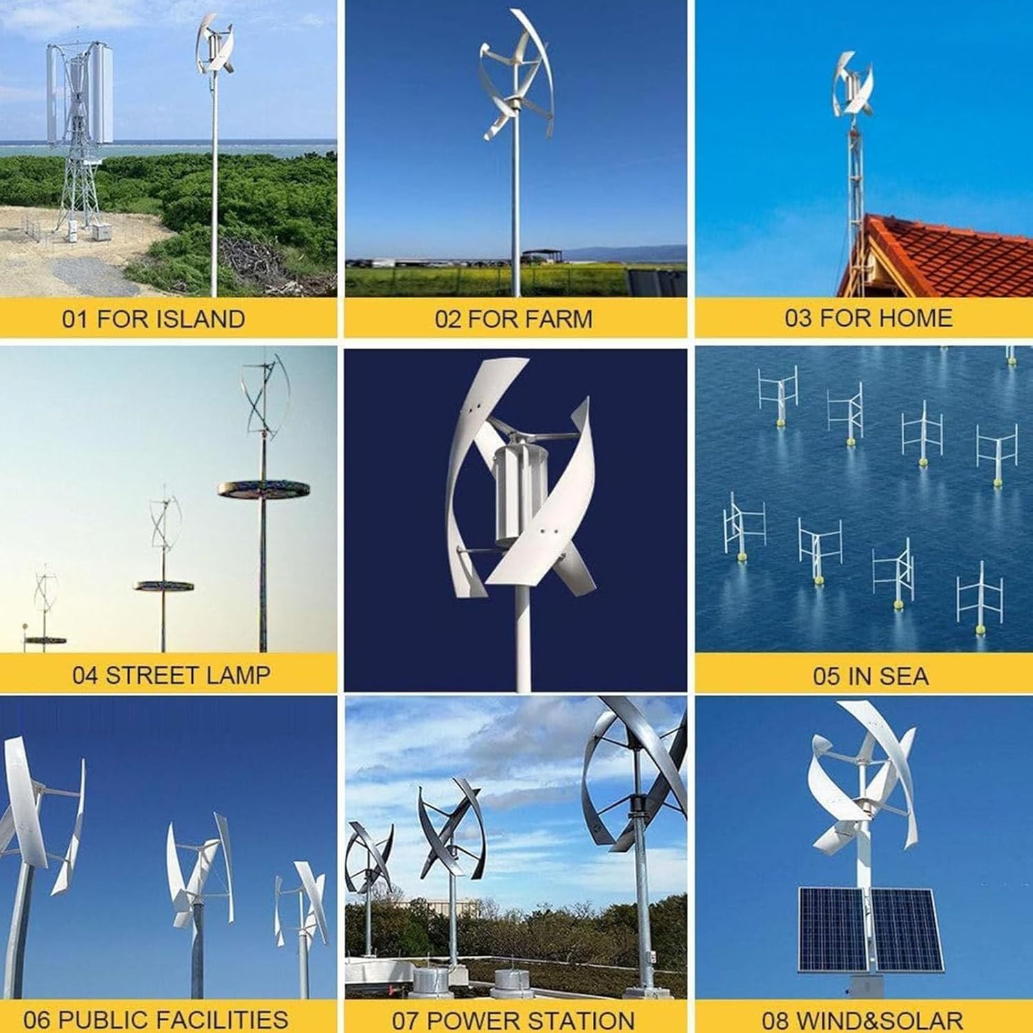 3kW Vertical Axis Wind Turbine Kit - 3-Blade Windmill Generator for Home Use, 24V Power System with PM Levitation & Complete Controller, Eco-Friendly Renewable Energy Solution