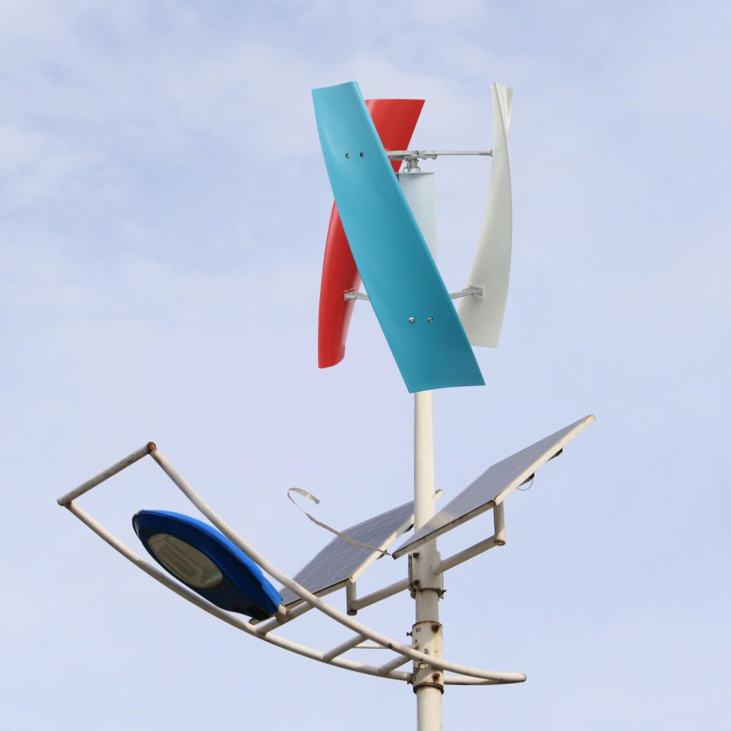 Vertical Wind Turbine, 24V 500W Wind Turbine Generator Kit, Wind Generator with Auxiliary Wind Wheel, Automatic Adjustment Wind Direction Turbines, Use for Terrace, Chalet, Boat (24, Volts)