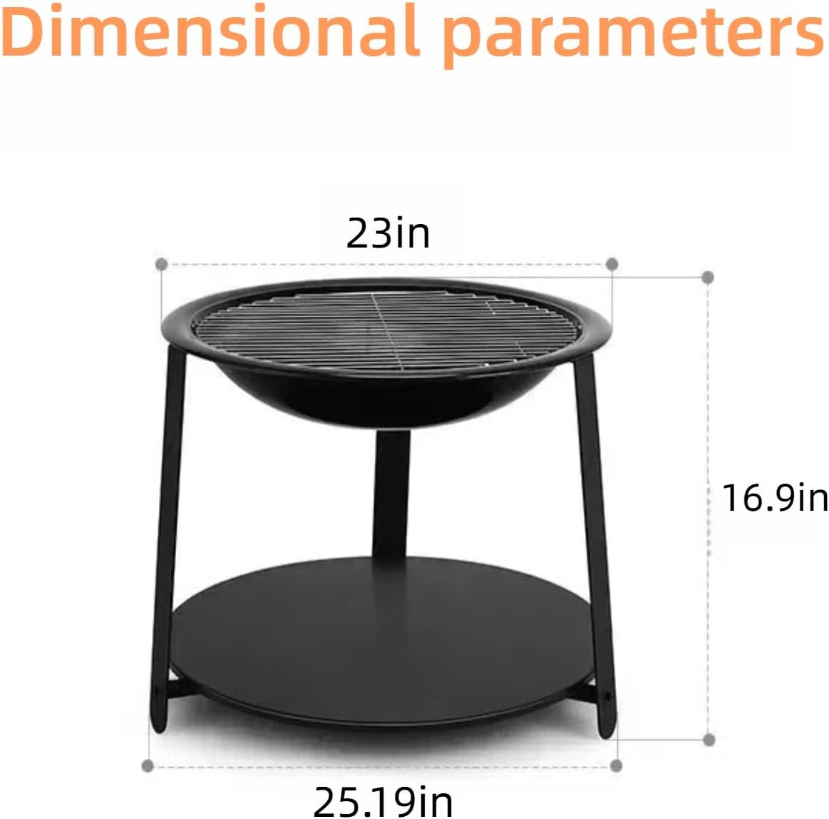 Small Grill Outdoor - Portable Charcoal Grill & FIRE Pit - Ideal for Backyard, Camping & Terrace BBQ - Easy to Assemble & Sturdy Design (Set of Five)