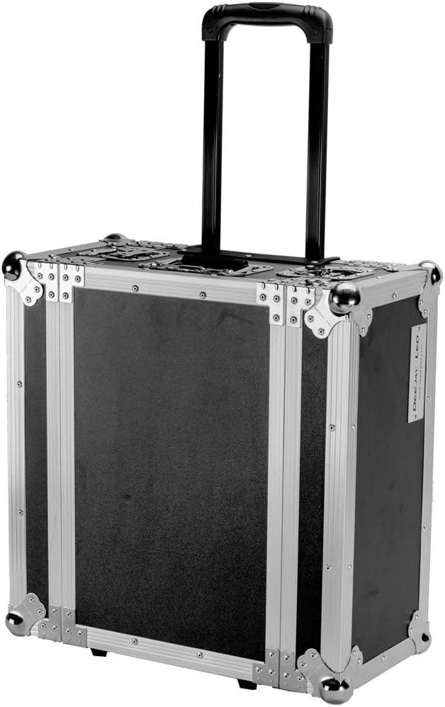 Fly Drive Case For 4U Space Standard Low Profile DJ 19-in Amplifier or Effects Units or Similarly Sized Equipment w/Laptop Shelf w/Wheels - TBH4UEDHW
