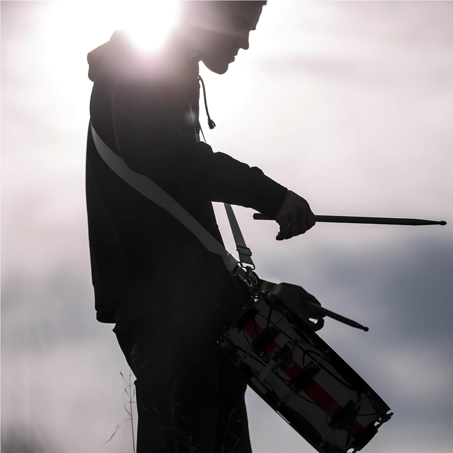 Lexington SD300M-WR Snare Drum Set Student Wood Shell 14 X 5.5 Inches with 10 Lugs, Includes Drum Key, Drumsticks and Strap, Irregular Graphs