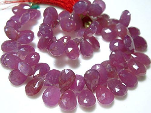 158 Carat-Natural AAA Pink Sapphire Faceted Pear Briolettes- 7.50