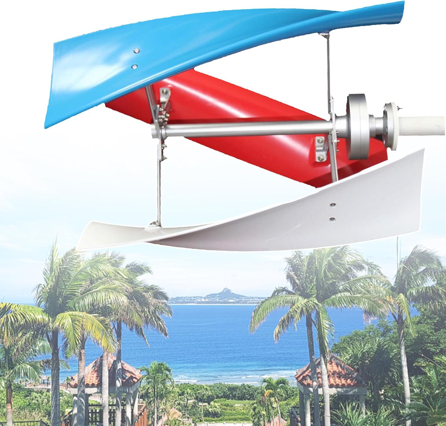 6000W Vertical Wind Turbine Generator Kit, 3-Blade Maglev Design with Charge Controller, Off-Grid Renewable Energy Solution for Home & Business, 24V Green Energy System