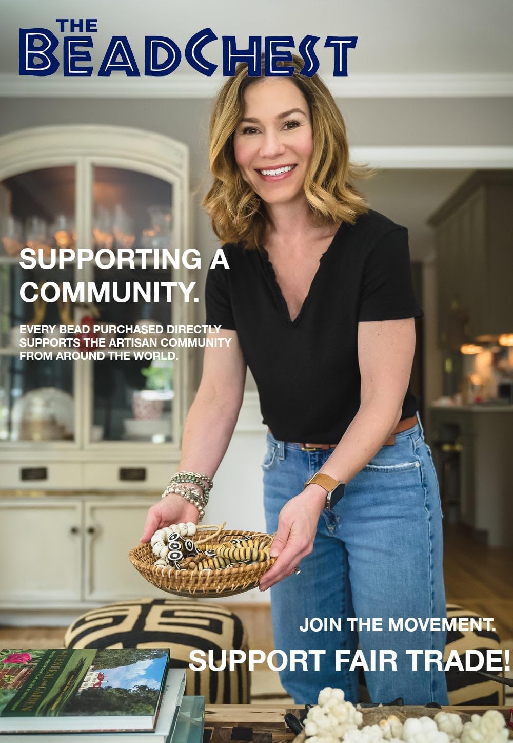 Super Jumbo Recycled Glass Beads - Beaded Wall Hangings - Extra Large African Sea Glass Beads 32-35mm - The Bead Chest (Clear Aqua)