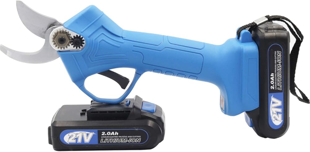 Laecabv Electric Pruning Shears Professional Cordless Tree Branch Cutter with 2 Rechargeable Lithium Battery Pruner Garden Tool 30mm (1.2Inch) Cutting Diameter (2 Batteries, 21V-30mm)