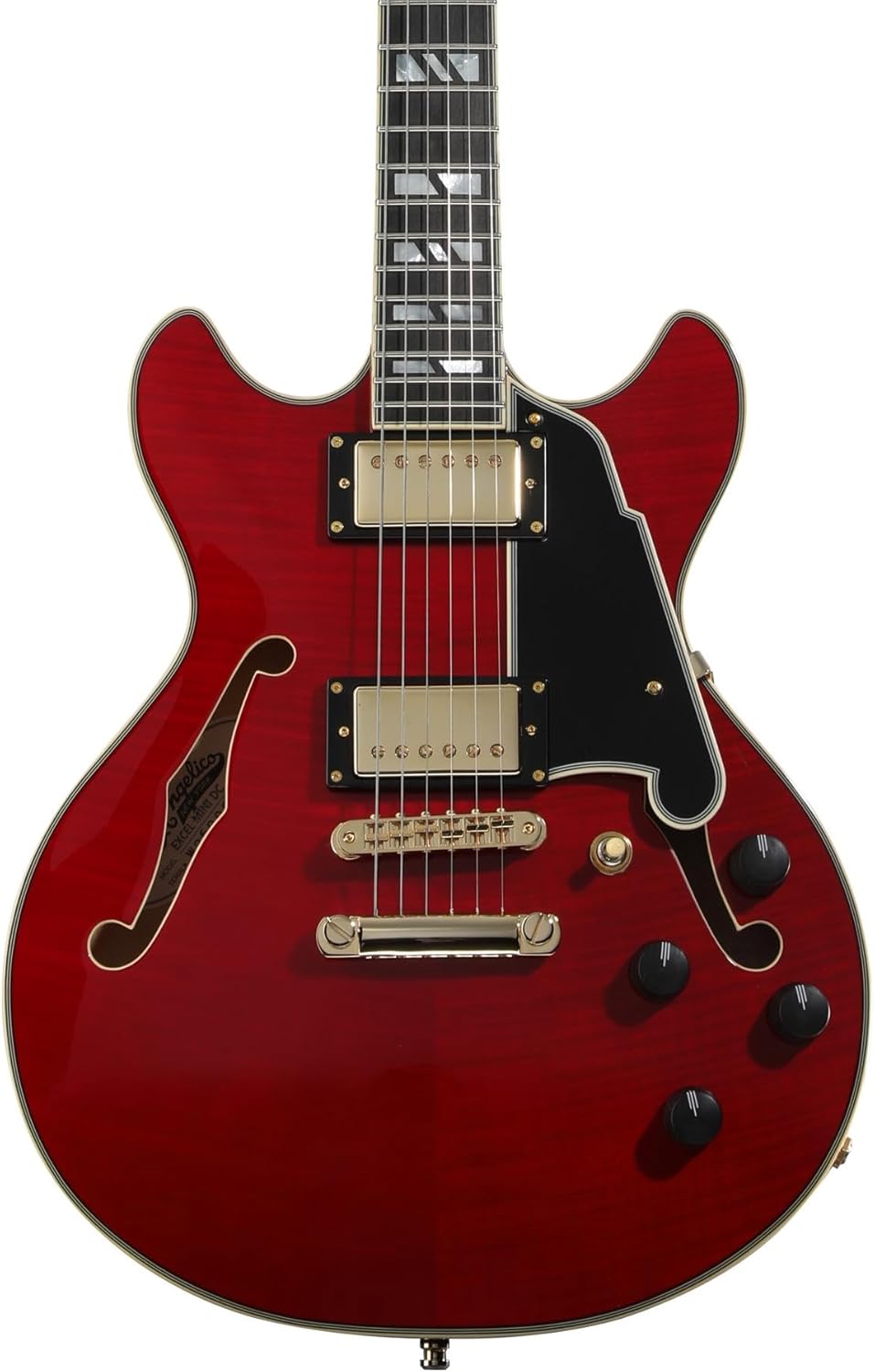 D'Angelico Excel Mini DC Electric Guitar - Trans Cherry