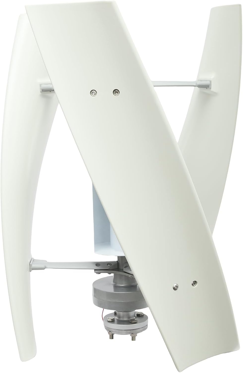 100W 12V/24V Vertical Axis Wind Turbine Generator with Maglev Technology, 30dB Wind Power Turbine Generator Kit with Controller for Home, Industrial, 5.59mph Start-up Wind Speed, White