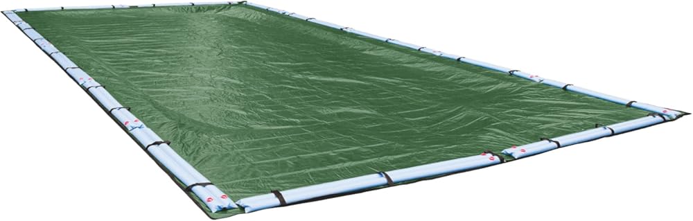 Pool Mate 501840R-PM Professional-Grade Rip-Shield Winter in-Ground Pool Cover, 18 x 40-ft, Meadow Green