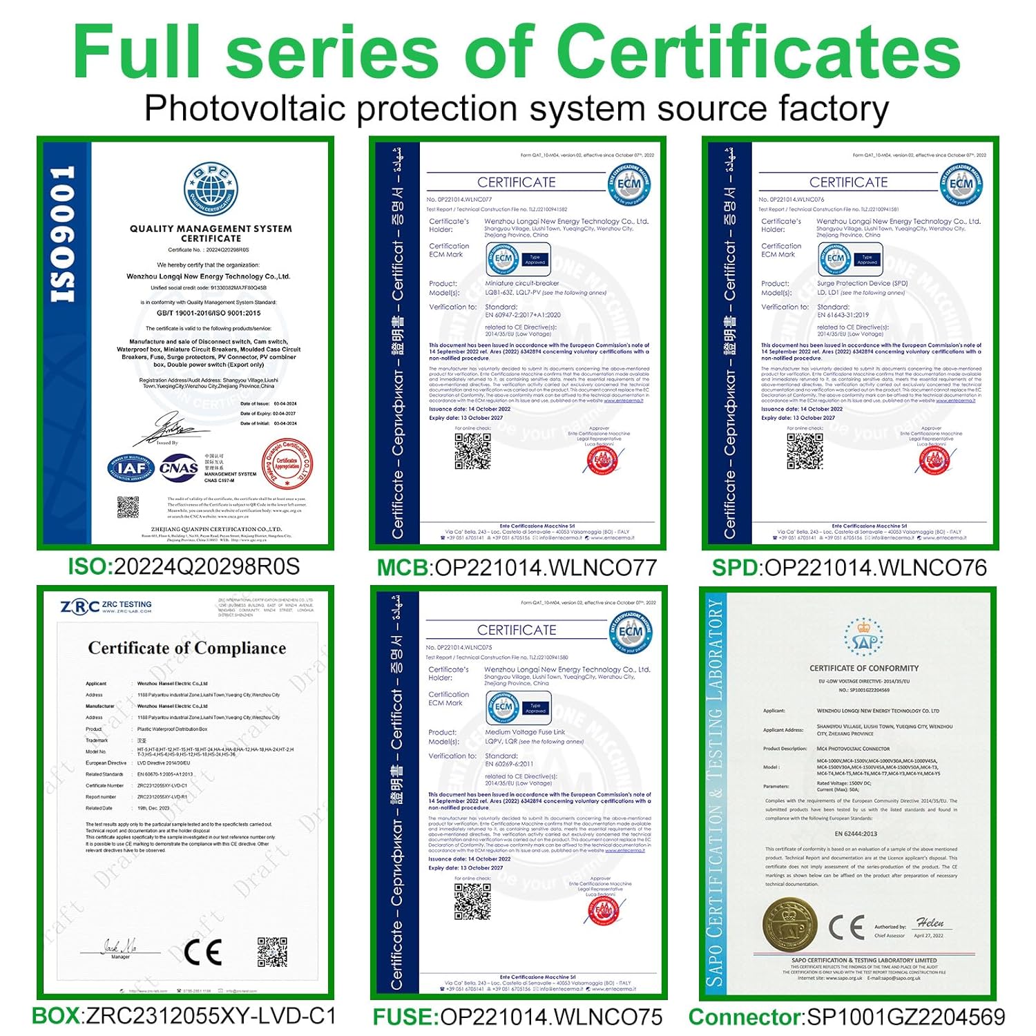 2 String Solar PV Combiner Box IP65 2 in 1 Out with 10pcs Fuse Link 15A and DC500V 32A Circuit Breaker with Surge Protector and 15A PV Fuse,Solar Disconnect Switch Outdoor Waterproof for Solar Panels
