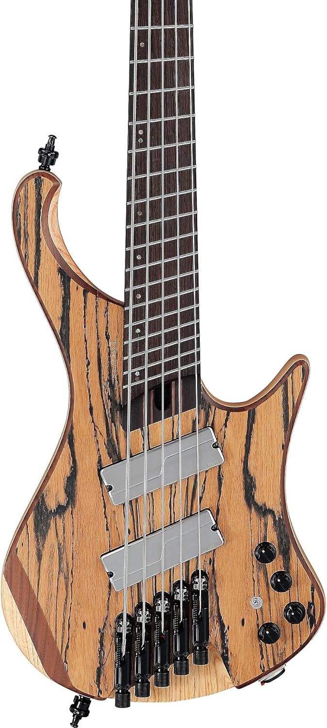 Ibanez EHB1675MS Headless 5-String Bass Guitar, Panga Panga Fingerboard, Natural Flat
