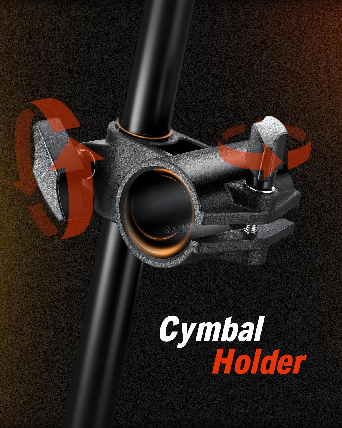 Donner Mute Cymbal Set with 12-inch Cymbals and Cymbals Stand for Electric Drum Kit, More Stable Iron Metal Bracket, Signal Cable, Rack Clamp for Electric Drum Set (For DED-200/400 /500 Expansion)