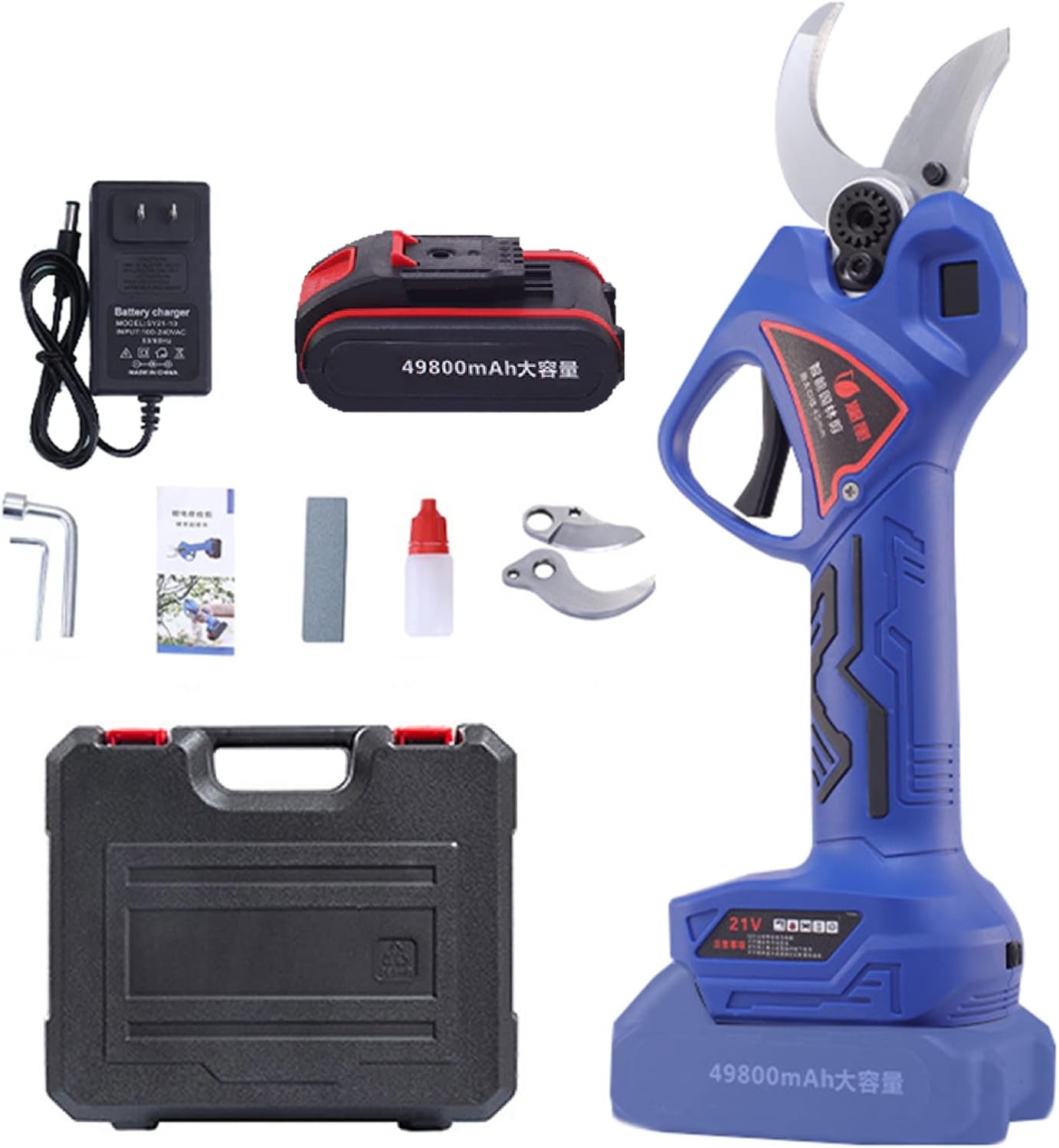 Electric Pruning Shears Scissors, Power Pruner Trim with Rechargeable Lithium Battery, 30mm Max Cutting Diameter, Power Tree Electric Branch Cutter Wood Prunner