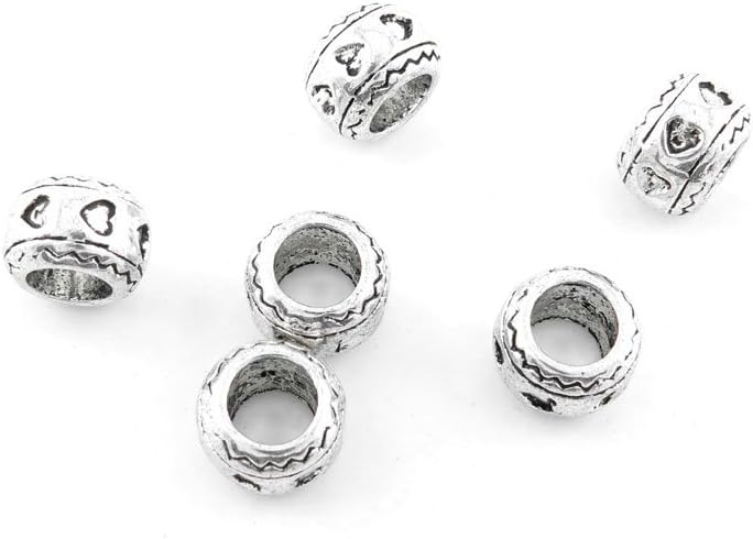 Jewelry Making Charms Antique Silver Tone Color Jewellery Charme Findingss Bulk Wholesale Suppliers Arts Crafts D6QS0 Heart Loose Beads