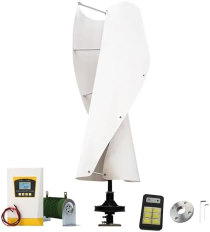 12V/24V/48V Wind Turbine Generator Kit - 2000W/4000W/8000W/10000W Hybrid MPPT Charge Controller, Off-Grid, Low Noise Maglev Design, Ideal for Garden Lighting