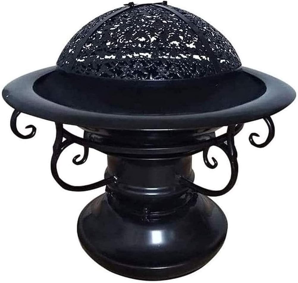 BBQ Grill Outdoor Fire Pit Fire Pits Outdoor Wood Burning Outdoor Fire Pits Metal Garden Fire Pit Basket Heater Log Wood Charcoal Burner Brazier Grill Stove for Backyard with Cover Bbq