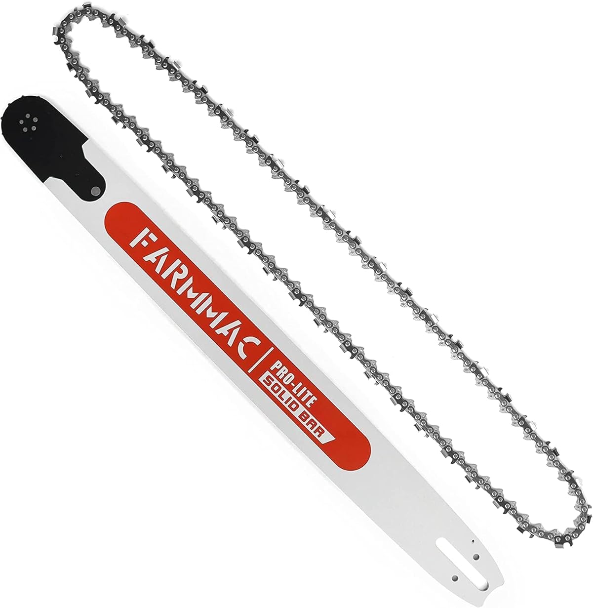 FARMMAC 42 Inch Chainsaw Guide Bar & Chain Combo Alloy Chainsaw Bar .404