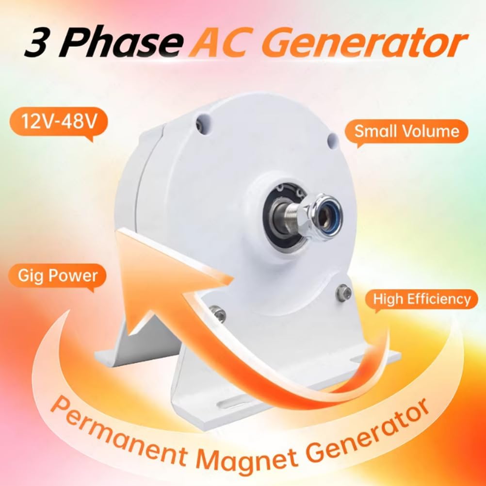 Gearless 3 Phase AC Permanent Magnet Generator 12V 24V 48V for Home Electric Low RPM Alternator for Wind Water Turbine(220V,8000W)