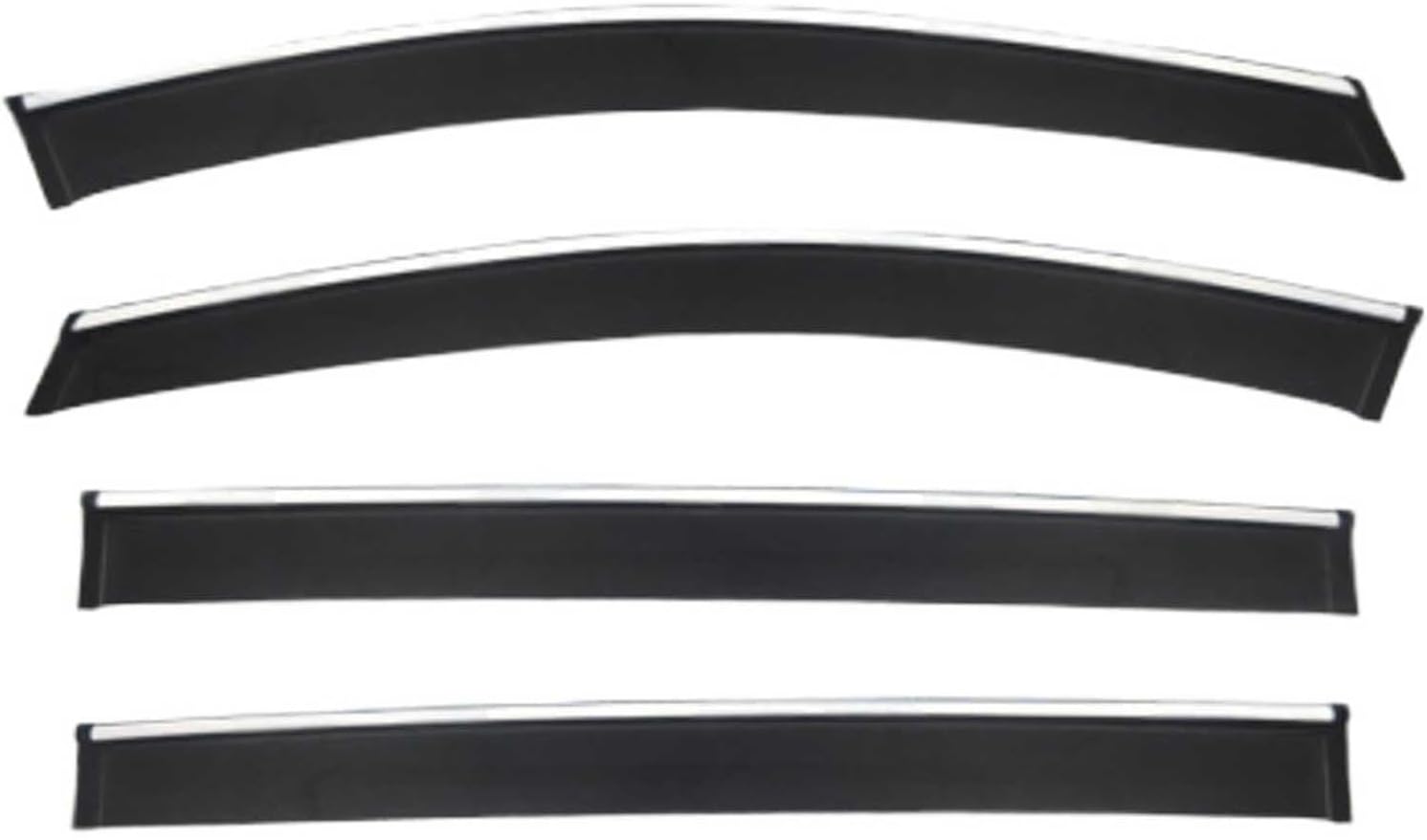 Window Deflectors for VW Sharan MK2/7N 2011-2022, Sun Rain Guard Window Visors Vent Shades with Bright Stripes Car Accessories