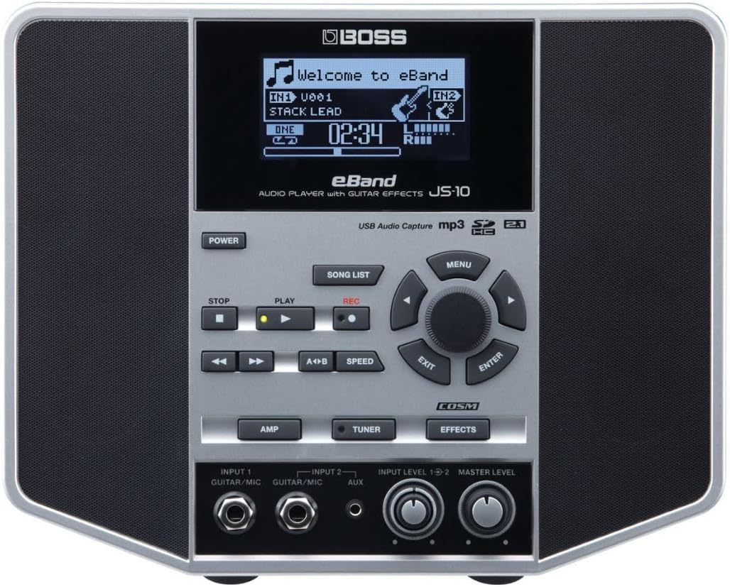 Boss eBand JS-10 Audio Player with Guitar Effects - Black/Silver