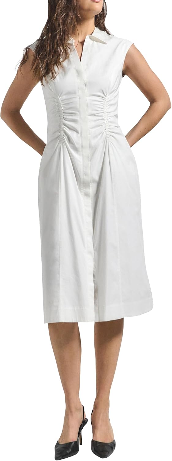 Derek Lam 10 Crosby Women's Nera Ruched Button Down Dress