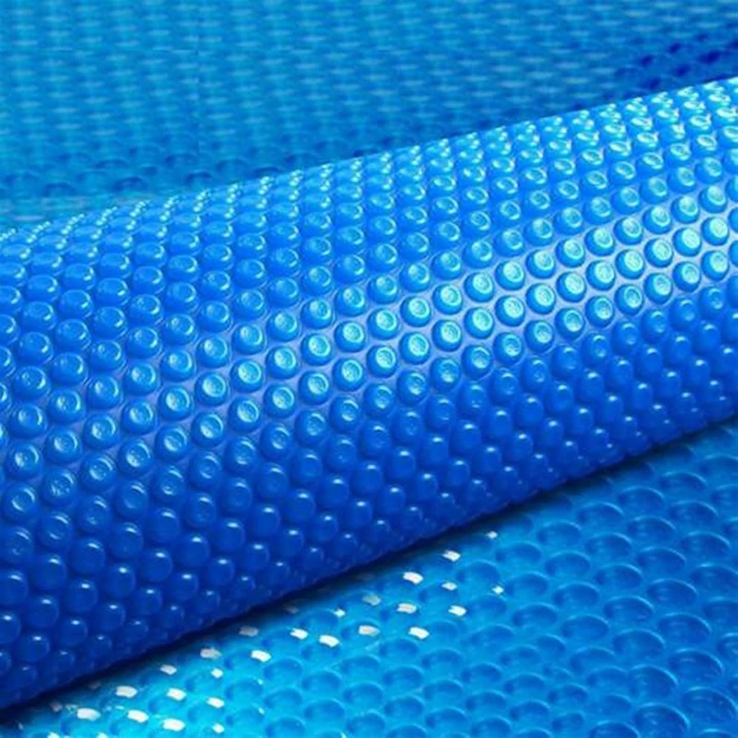 Solar Pool Cover Pool Protector Rectangle Solar Pool Cover, Heavy Duty Waterproof Bubble Thermal Tarpaulin Foldable Insulation Film,Solar Blanket Cover for Swimmer, Blue (Size : 4.5mx8m(14ftx26ft)