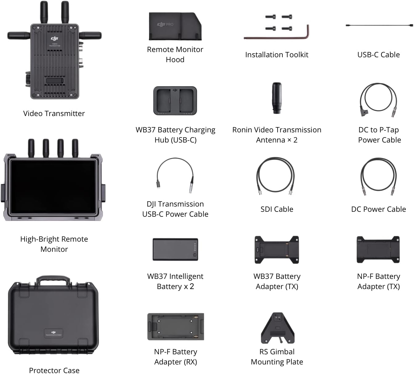 DJI Transmission (High-Bright Monitor Combo), 20,000ft 1080p/60fps Transmission, Transmitter and High-Bright Monitor, Integrated Wireless Receiver, Gimbal/Focus/Camera Control, Independent Recording