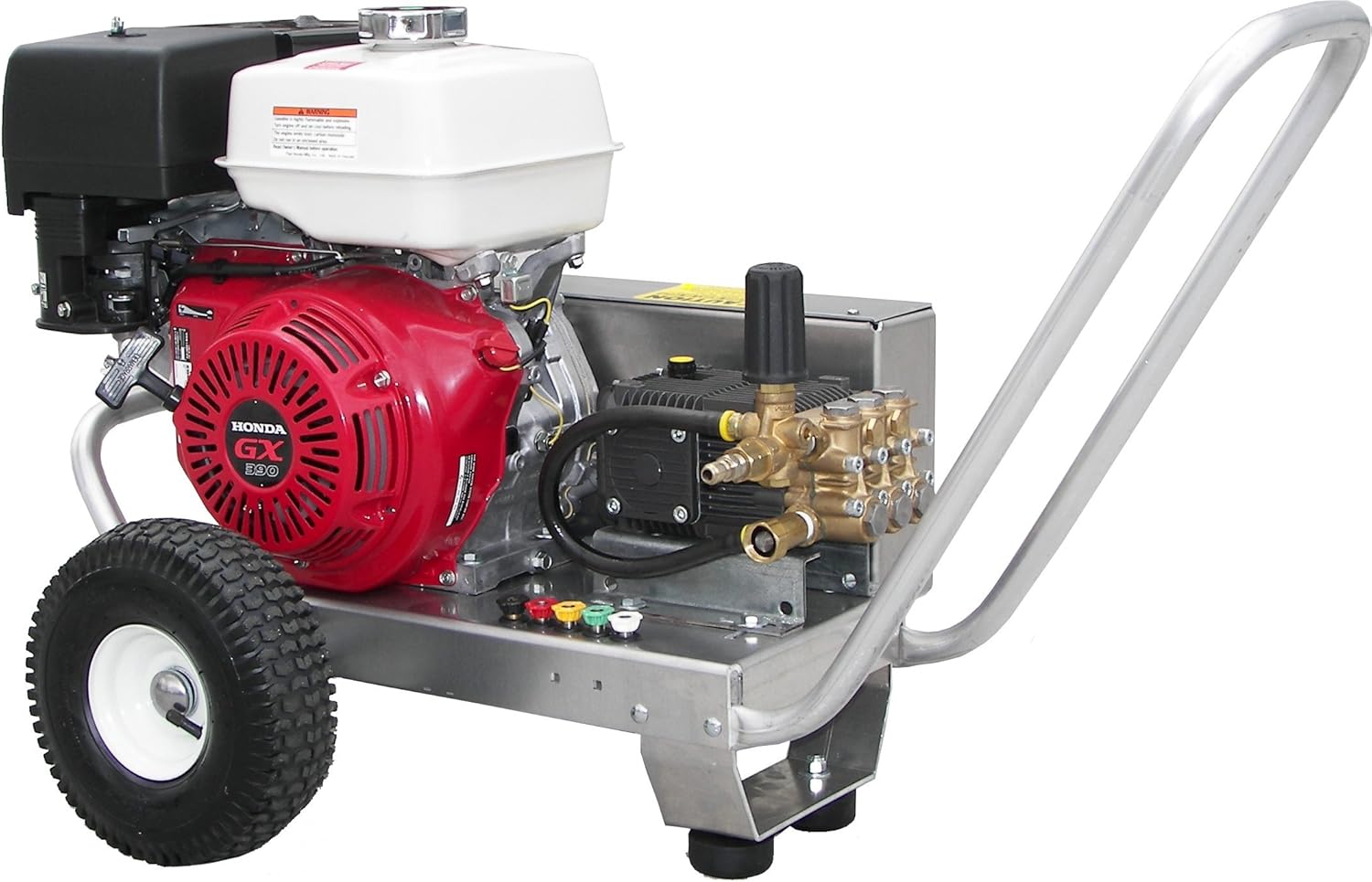 Pressure-Pro Eagle II EB4040HA Belt Driven 4000 PSI Cold Water Pressure Washer, 4.0 GPM, GX390 Engine, Includes Spray Gun and Extension Wand, 5 QC Nozzle Tips, 3/8-inch x 50-Foot Non-Marking Hose