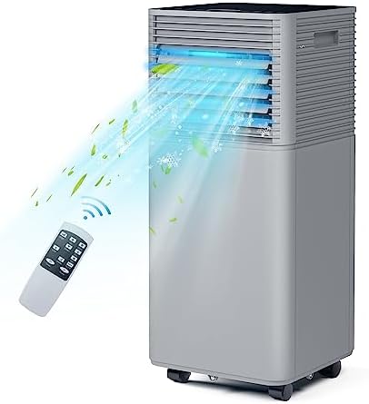 SIMOE Portable Air Conditioner for Room, 10000BTU Portable AC Unit Cooling up to 350 sq.ft, w/ 24H Timer, Remote Control & Window Kit, AC Built-in Cooling, Dehumidifier & Sleep Modes, 2 Speed