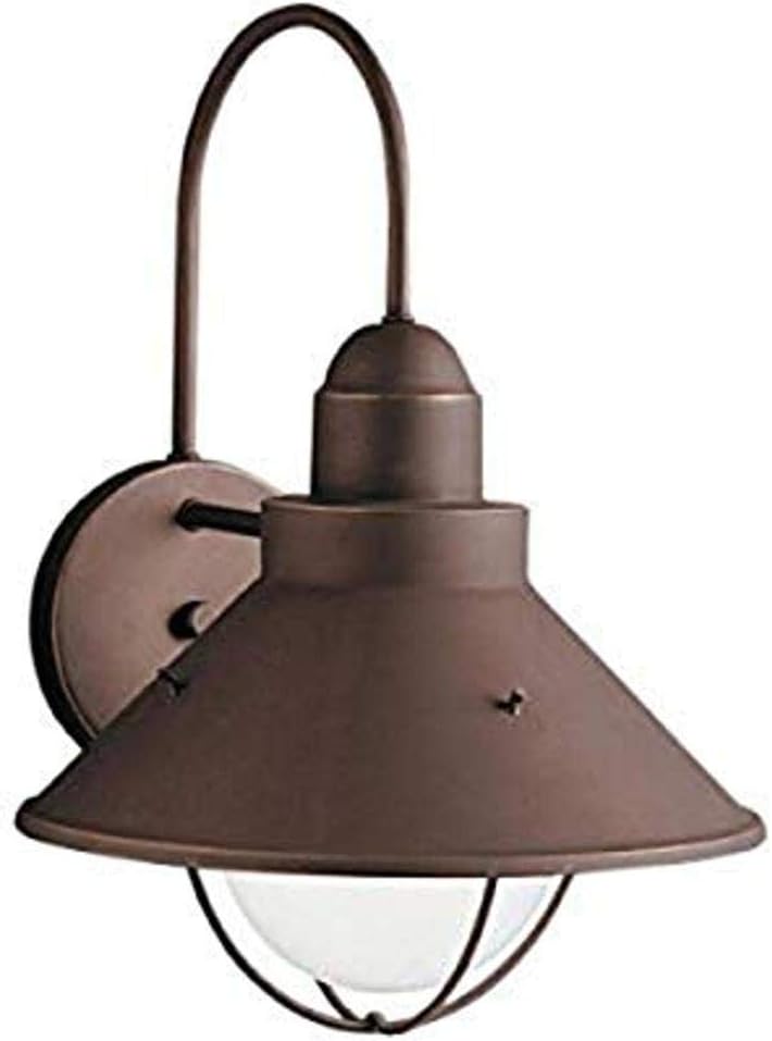 Kichler 9023OZ, Seaside Aluminum Outdoor Wall Sconce Lighting, 60 Total Watts, Olde Bronze,14.25