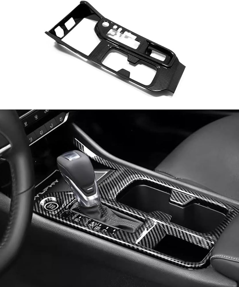 Car Accessories Fit for Nissan Sylphy Sentra 2020-2022 ABS Interior Console Gearbox Water Cup Cover Trim 1PC Set (Carbon Fiber)