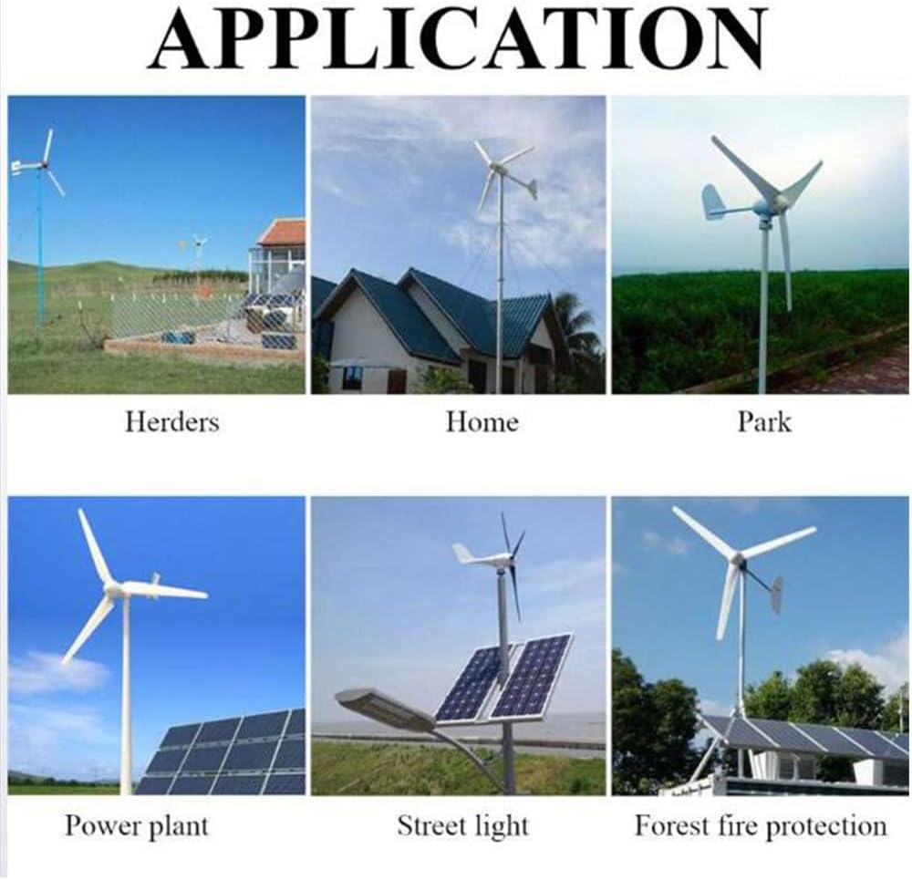 24V,HYZHANHONG 220V,4000W Small Home Wind Turbine Generator Windmill 12V 24V 48V Windmill with MPPT Controller for Street Street Lighting,Monitoring,Boat